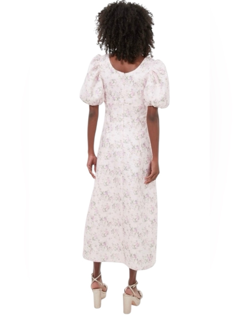 NEW Tuckernuck Empire Elle Maxi dress. Pink Jacquard. XS. NWT - Picture 3 of 11